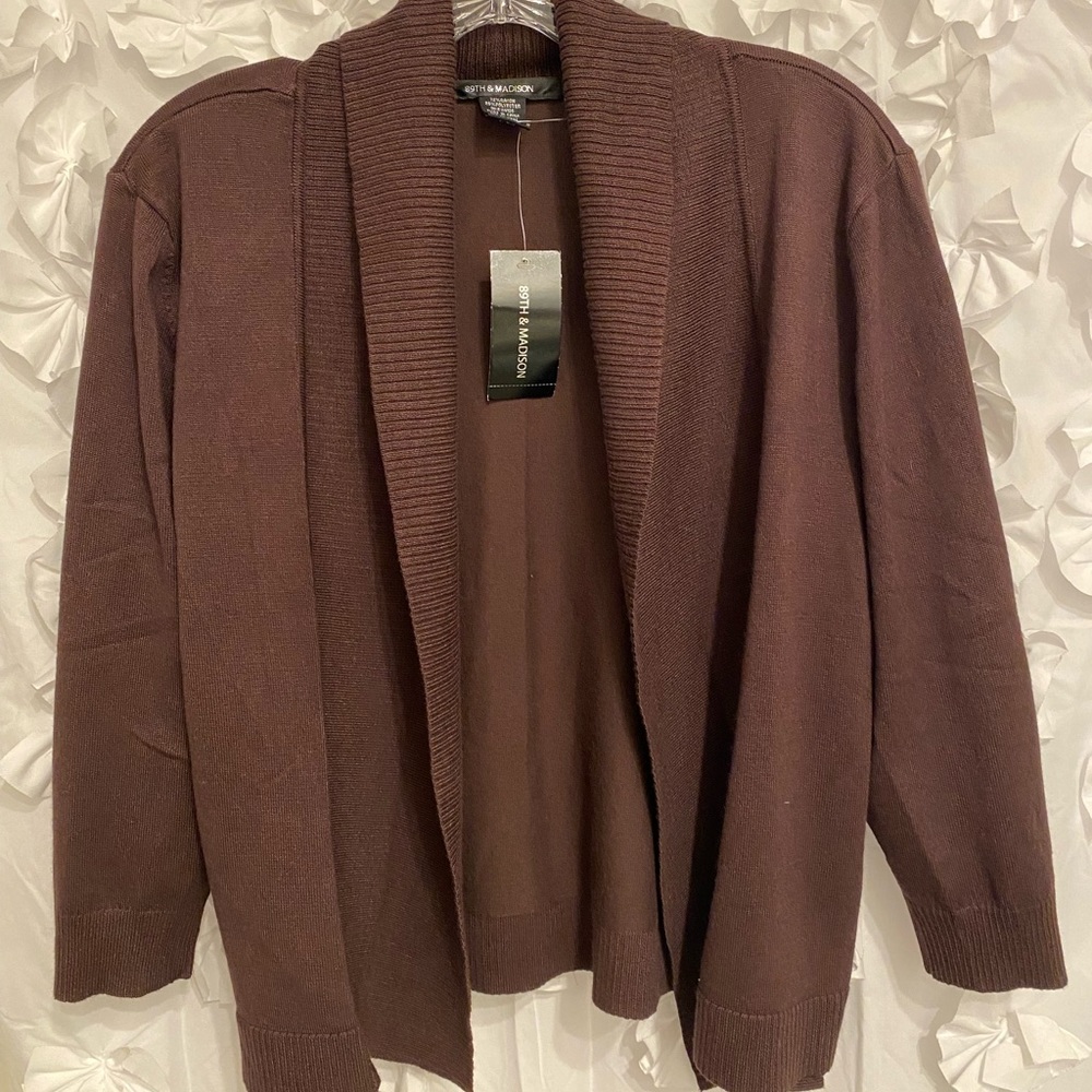 89th and Madison Brown Sweater Cardigan